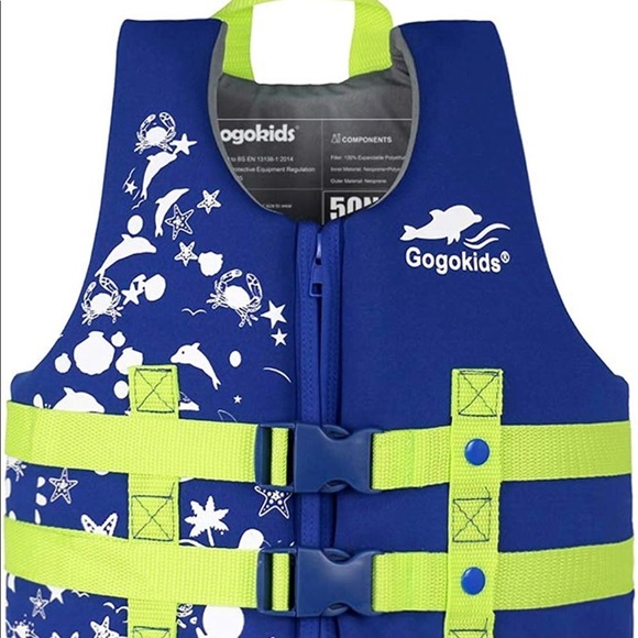 Kids Swim Vest Life Jacket - Boys Float Swimsuit Buoyancy Swimwear​ - Picture 2 of 4